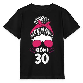 Bäm 30 Sonnenbrille Geburtstag Frau - Stanley/Stella Kinder T-Shirt MINI CREATOR  - Schwarz - Vorne - Mikhail (115cm)