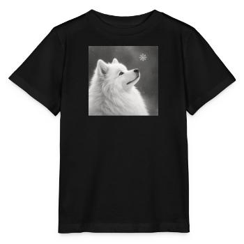 Samoyed motif for dog lovers Zwerkspitz - Stanley/Stella MINI CREATOR Kids’ T-Shirt - black - Front - Mikhail (115cm)