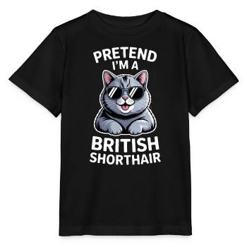 Dictons britanniques à poil court : cadeau drôle de chat - T-shirt bio MINI CREATOR Stanley/Stella Enfant - noir - Devant - Mikhail (115cm)