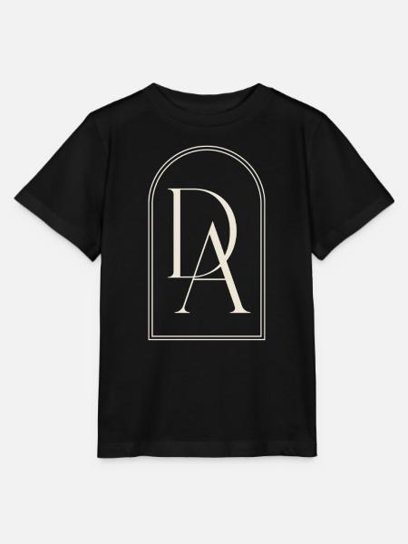 DA Monogramm im Bogenrahmen - Stanley/Stella Kinder T-Shirt MINI CREATOR - Schwarz