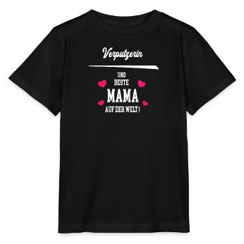 Verputzerin Beste Mama Muttertag Geburtstag - Stanley/Stella Kinder T-Shirt MINI CREATOR  - Schwarz - Vorne - Mikhail (115cm)