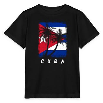 Kuba Flagge Karibik Urlaub Cuba Reise Havanna - Stanley/Stella Kinder T-Shirt MINI CREATOR  - Schwarz - Vorne - Mikhail (115cm)