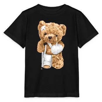 Ourson blessé - T-shirt bio MINI CREATOR Stanley/Stella Enfant - noir - Devant - Mikhail (115cm)