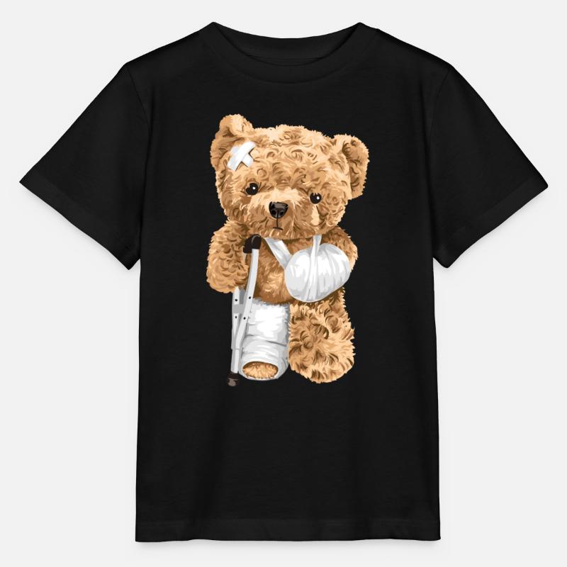 Ourson blessé - T-shirt bio MINI CREATOR Stanley/Stella Enfant - noir