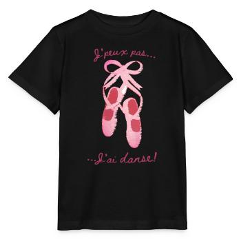 J'peux pas j'ai danse (rose) - T-shirt bio MINI CREATOR Stanley/Stella Enfant - noir - Devant - Mikhail (115cm)