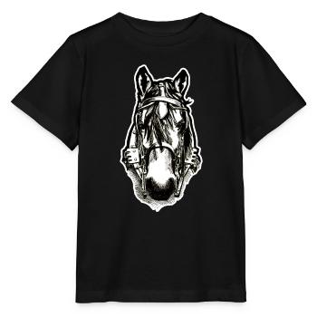 Carrosse Course chevaux Sang froid Cadeau Drôle - T-shirt bio MINI CREATOR Stanley/Stella Enfant - noir - Devant - Mikhail (115cm)
