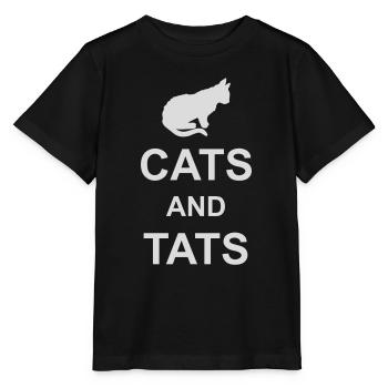 cats and tats Zitat - Stanley/Stella Kinder T-Shirt MINI CREATOR  - Schwarz - Vorne - Mikhail (115cm)