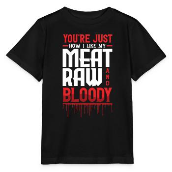 Tu es comme j’aime ma viande sanglante - T-shirt bio MINI CREATOR Stanley/Stella Enfant - noir - Devant - Mikhail (115cm)
