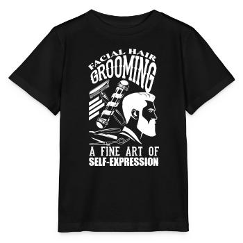 Facial hair grooming A fine art of self-expression - Stanley/Stella MINI CREATOR Kids’ T-Shirt - black - Front - Mikhail (115cm)
