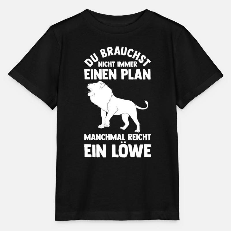 Löwe Löwen - Stanley/Stella Kinder T-Shirt MINI CREATOR  - Schwarz