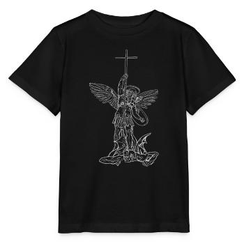 michael archangel saint christian angels saint snk - Stanley/Stella MINI CREATOR Kids’ T-Shirt - black - Front - Mikhail (115cm)