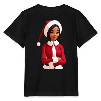 Santa Claus / Santa Claus - Stanley/Stella MINI CREATOR Kids’ T-Shirt - black - Front - Mikhail (115cm)