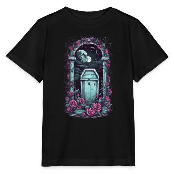 Occult Gothic Cemetery Moonlit Night Pastel Goth - Stanley/Stella MINI CREATOR Kids’ T-Shirt - black - Front - Mikhail (115cm)