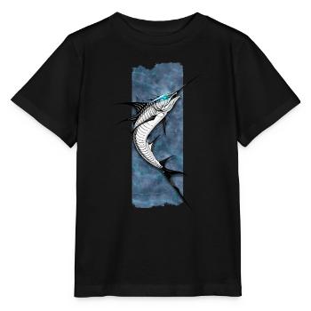 Azure Marlin: Majesty of the Depths - Stanley/Stella MINI CREATOR Kids’ T-Shirt - black - Front - Mikhail (115cm)