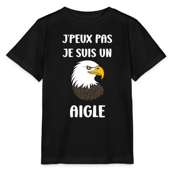 Citation humour Oiseau aigle - T-shirt bio MINI CREATOR Stanley/Stella Enfant - noir - Devant - Mikhail (115cm)
