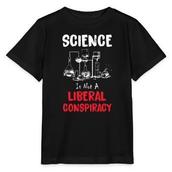 La science n’est pas une conspiration libérale - T-shirt bio MINI CREATOR Stanley/Stella Enfant - noir - Devant - Mikhail (115cm)