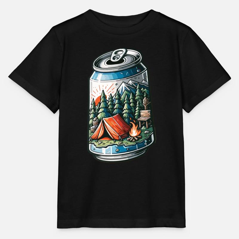 Camping Lagerfeuer Dose - Stanley/Stella Kinder T-Shirt MINI CREATOR  - Schwarz