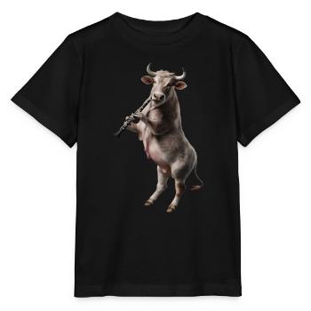 Ochse Klarinette - Stanley/Stella Kinder T-Shirt MINI CREATOR  - Schwarz - Vorne - Mikhail (115cm)