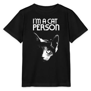 I'm a cat person - Stanley/Stella MINI CREATOR Kids’ T-Shirt - black - Front - Mikhail (115cm)