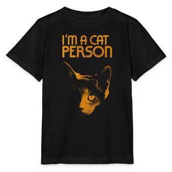I'm a cat person - Stanley/Stella MINI CREATOR Kids’ T-Shirt - black - Front - Mikhail (115cm)