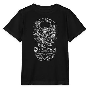 Crâne de hors-la-loi Gangs d’autoroutes Mort de motard - T-shirt bio MINI CREATOR Stanley/Stella Enfant - noir - Devant - Mikhail (115cm)