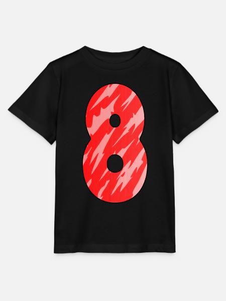 8 Rot Muster - Stanley/Stella Kinder T-Shirt MINI CREATOR - Schwarz