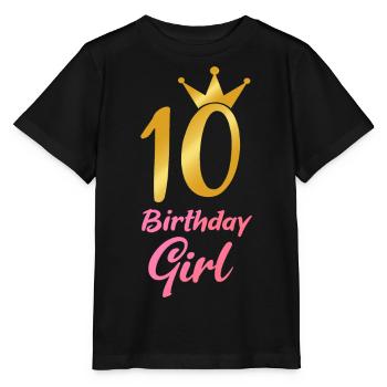 10ème anniversaire Fille Krone - T-shirt bio MINI CREATOR Stanley/Stella Enfant - noir - Devant - Mikhail (115cm)