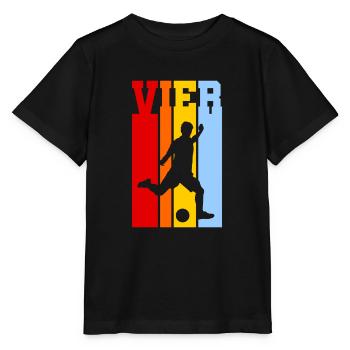 Vier Jahre alt - Alter - Geburtstag - Kind - Stanley/Stella Kinder T-Shirt MINI CREATOR  - Schwarz - Vorne - Mikhail (115cm)