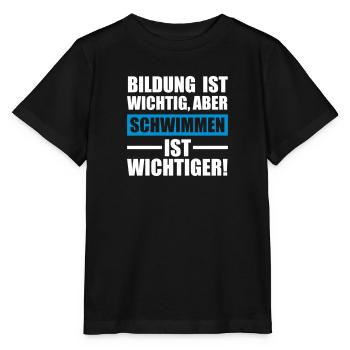 Schwimmen Sportart - Stanley/Stella Kinder T-Shirt MINI CREATOR  - Schwarz - Vorne - Mikhail (115cm)