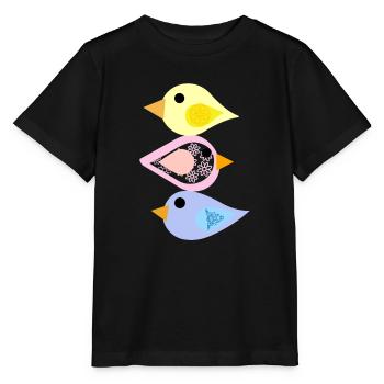 birds - Stanley/Stella MINI CREATOR Kids’ T-Shirt - black - Front - Mikhail (115cm)