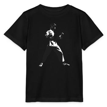Karate Girl Fighter - Martial Arts Sports Sticker - Stanley/Stella MINI CREATOR Kids’ T-Shirt - black - Front - Mikhail (115cm)