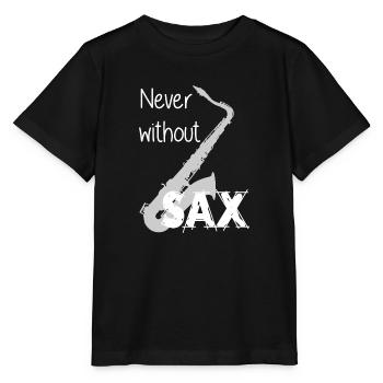 Saxofon / Nicht ohne Saxofon / Jazz / Sax - Stanley/Stella Kinder T-Shirt MINI CREATOR  - Schwarz - Vorne - Mikhail (115cm)