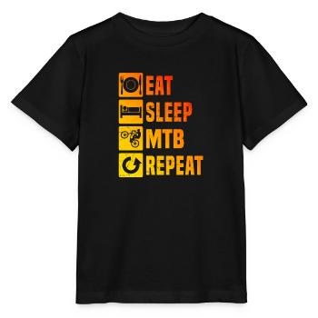Cyclistes Cyclistes Vététistes Vététistes Vététistes - T-shirt bio MINI CREATOR Stanley/Stella Enfant - noir - Devant - Mikhail (115cm)