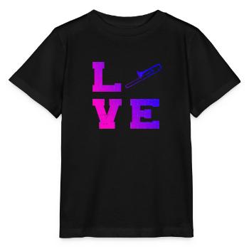 Cuivre Tromboniste Tromboniste - T-shirt bio MINI CREATOR Stanley/Stella Enfant - noir - Devant - Mikhail (115cm)