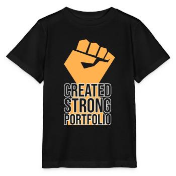 Création d’un portefeuille solide - T-shirt bio MINI CREATOR Stanley/Stella Enfant - noir - Devant - Mikhail (115cm)