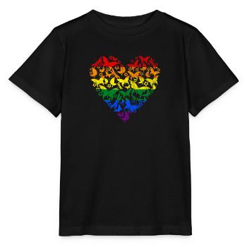 RAINBOW COEUR PAPILLON - T-shirt bio MINI CREATOR Stanley/Stella Enfant - noir - Devant - Mikhail (115cm)