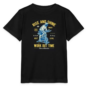 Work out time - Stanley/Stella MINI CREATOR Kids’ T-Shirt - black - Front - Mikhail (115cm)
