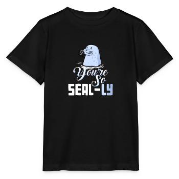 Vous êtes vraiment très mignon Seals Animal Design - T-shirt bio MINI CREATOR Stanley/Stella Enfant - noir - Devant - Mikhail (115cm)