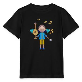 LUSTIG 27 - Stanley/Stella Kinder T-Shirt MINI CREATOR  - Schwarz - Vorne - Mikhail (115cm)