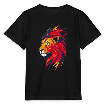Löwenkopf - Stanley/Stella Kinder T-Shirt MINI CREATOR  - Schwarz - Vorne - Mikhail (115cm)