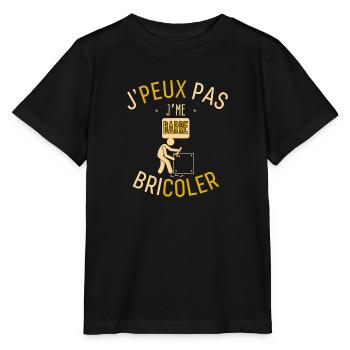 J'Peux Pas J'me Barre Bricoler - T-shirt bio MINI CREATOR Stanley/Stella Enfant - noir - Devant - Mikhail (115cm)