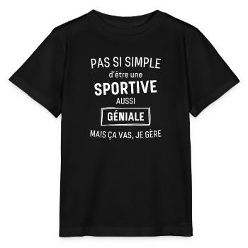 SPORTIVE GÉNIALE - T-shirt bio MINI CREATOR Stanley/Stella Enfant - noir - Devant - Mikhail (115cm)