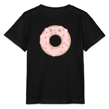 Doux mignon doux manger donut avec visage - T-shirt bio MINI CREATOR Stanley/Stella Enfant - noir - Devant - Mikhail (115cm)