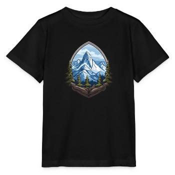 Eisberge Mountains Bergsteigen - Stanley/Stella Kinder T-Shirt MINI CREATOR  - Schwarz - Vorne - Mikhail (115cm)