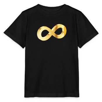 Unendlichkeit Gold - Stanley/Stella Kinder T-Shirt MINI CREATOR  - Schwarz - Vorne - Mikhail (115cm)
