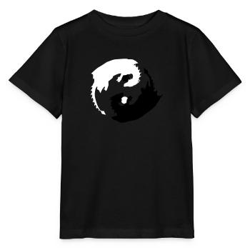 Yin und Yang Drachen mit Spheren - Stanley/Stella Kinder T-Shirt MINI CREATOR  - Schwarz - Vorne - Mikhail (115cm)
