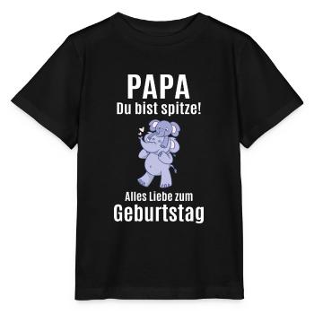Bester Papa gratulieren Glückwunsch Sohn Tochter - Stanley/Stella Kinder T-Shirt MINI CREATOR  - Schwarz - Vorne - Mikhail (115cm)