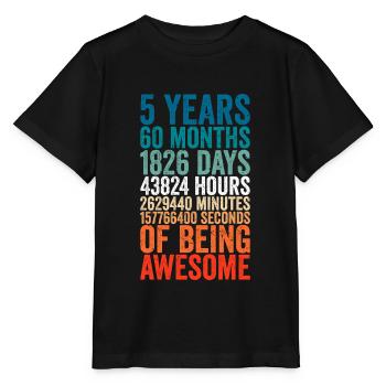 5th anniversary gift, 5th wedding anniversary gift - Stanley/Stella Kinder T-Shirt MINI CREATOR  - Schwarz - Vorne - Mikhail (115cm)