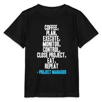 Projektmanager - Wiederholen - Stanley/Stella Kinder T-Shirt MINI CREATOR  - Schwarz - Vorne - Mikhail (115cm)
