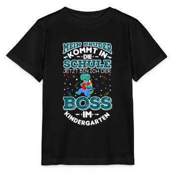 Drachen Mein Bruder kommt in die Schule Boss Kinde - Stanley/Stella Kinder T-Shirt MINI CREATOR  - Schwarz - Vorne - Mikhail (115cm)